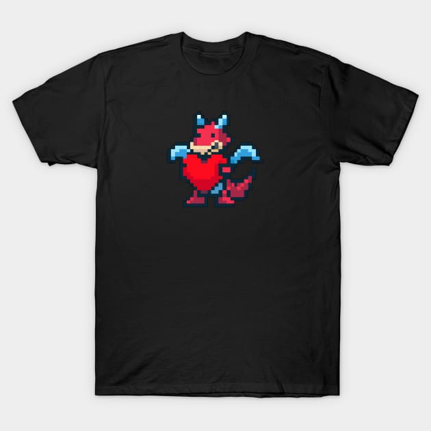 Dragon Heart Pixel T-Shirt by Shopping Dragons